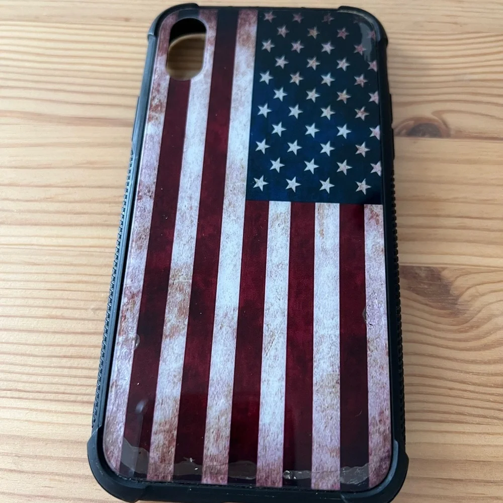 iPhone XR Case American Flag Slim Silicone Shockproof Anti-Scratch